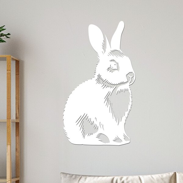 Dřevěný obraz Králíka | Rozměry (cm): 23x40 | Zvolte barvu dekoru: Černá