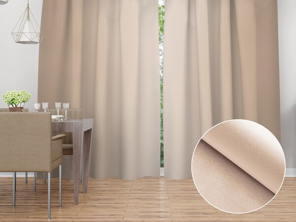 Biante Dekorační závěs TF-096 Pudrově béžový bez vzoru - š. 150 cm 150x140 cm