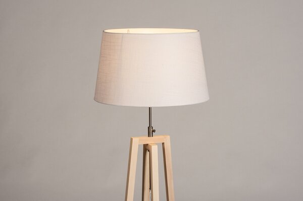 Stojací designová lampa Paola Bianco and Natur Wood (LMD)