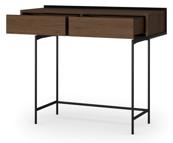Elegantní toaletní stolek Zenar 100 cm se zásuvkami - ořech / černý