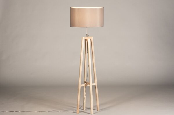 Stojací designová lampa Paola Grey Maison and Natur Wood (LMD)