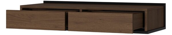 Závěsná toaletka Zenar 100 cm s šuplíky - elegantní ořech / černá
