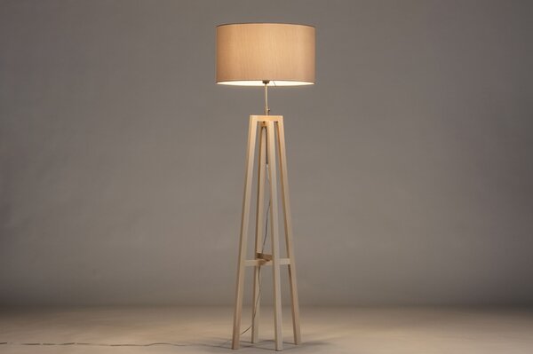 Stojací designová lampa Paola Grey Maison and Natur Wood (LMD)