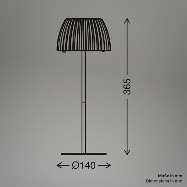BRILONER Loca stolní lampa - 8W, 800lm, LED, dotykový vypínač, stmívatelná, teplá bílá, antracit 7625015