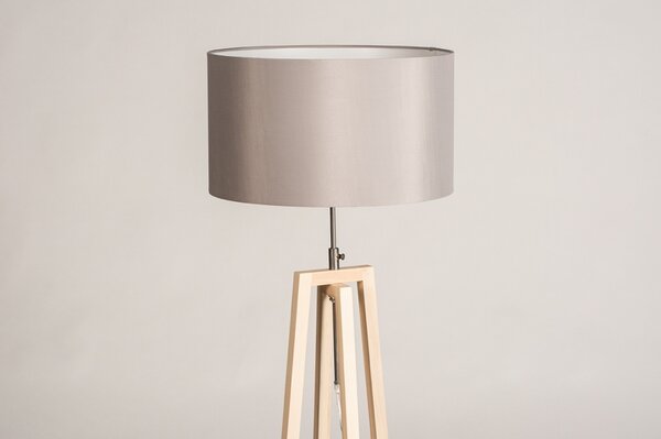 Stojací designová lampa Paola Grey Maison and Natur Wood (LMD)
