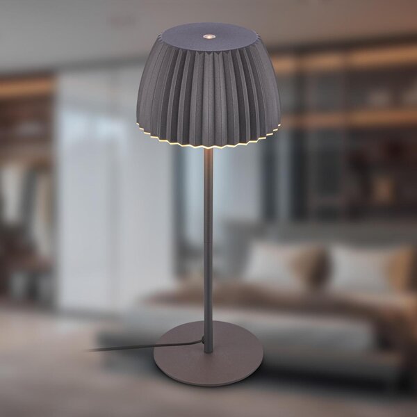 BRILONER Loca stolní lampa - 8W, 800lm, LED, dotykový vypínač, stmívatelná, teplá bílá, antracit 7625015