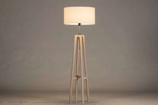 Stojací designová lampa Paola Bianco Maison and Natur Wood (LMD)