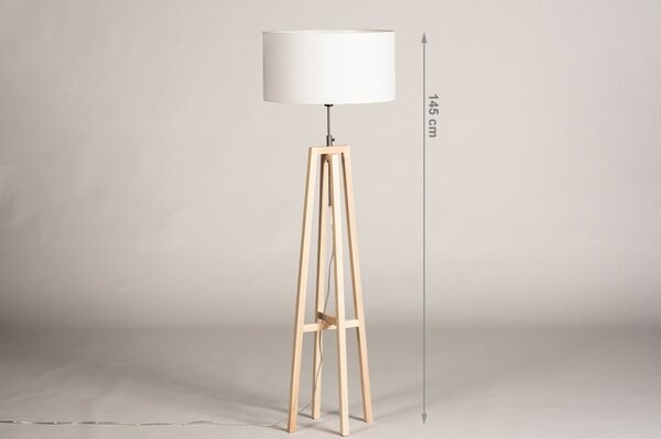 Stojací designová lampa Paola Bianco Maison and Natur Wood (LMD)