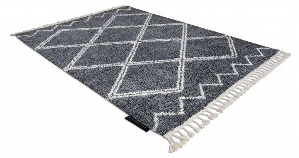 Dywany Łuszczów, Kusový koberec Berber Asila B5970 grey and white, 120x170, šedá, obývací pokoj