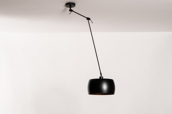 Závěsné černé designové svítidlo nad stůl Snap Light Bond Black and Black (LMD)