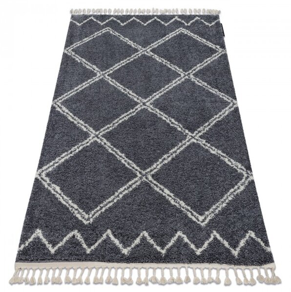 Dywany Łuszczów, Kusový koberec Berber Asila B5970 grey and white, 120x170, šedá, obývací pokoj