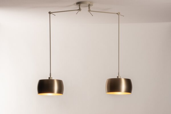 Závěsné designové svítidlo nad stůl Snap Light Duo Bond Gold and Sand (LMD)