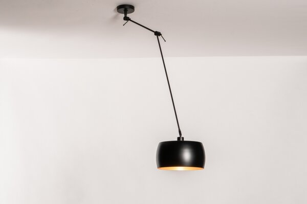 Závěsné černé designové svítidlo nad stůl Snap Light Bond Black and Black (LMD)