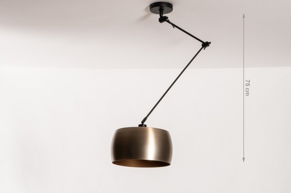 Závěsné designové svítidlo nad stůl Snap Light Bond Gold and Black (LMD)