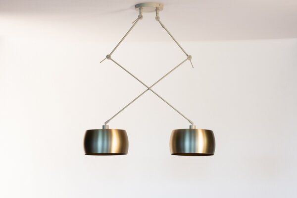 Závěsné designové svítidlo nad stůl Snap Light Duo Bond Gold and Sand (LMD)