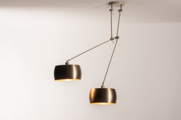 Závěsné designové svítidlo nad stůl Snap Light Duo Bond Gold and Sand (LMD)