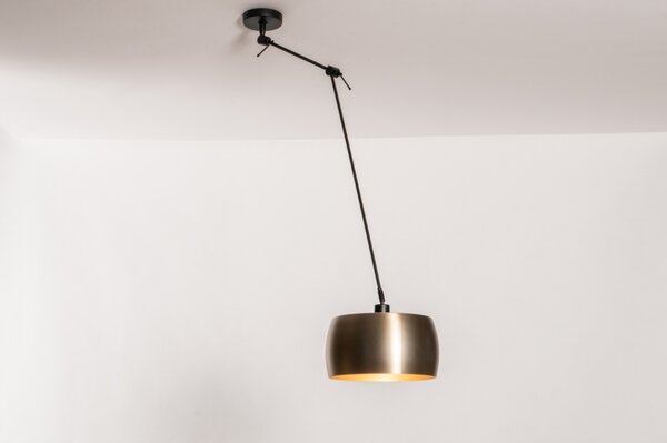 Závěsné designové svítidlo nad stůl Snap Light Bond Gold and Black (LMD)
