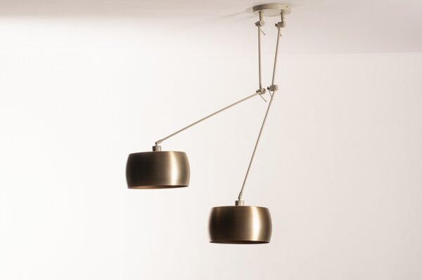 Závěsné designové svítidlo nad stůl Snap Light Duo Bond Gold and Sand (LMD)