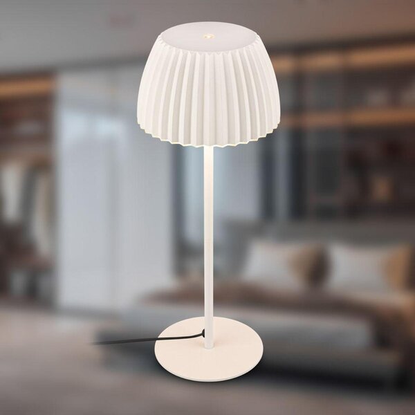 BRILONER Loca stolní lampa - 8W, 800lm, LED, dotykový vypínač, stmívatelná, teplá bílá, starobílá 7625016