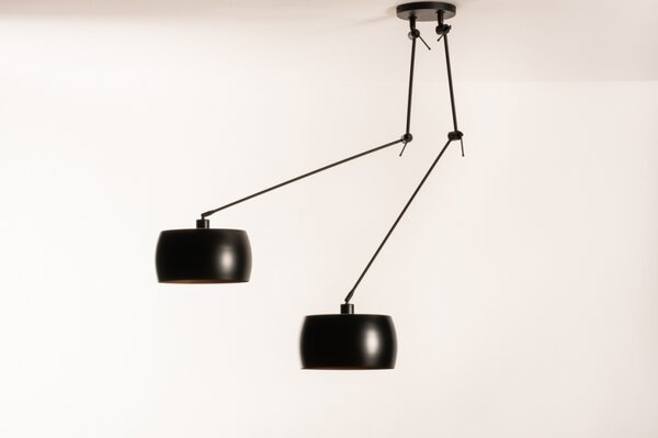 Závěsné černé designové svítidlo nad stůl Snap Light Duo Bond Black and Black (LMD)