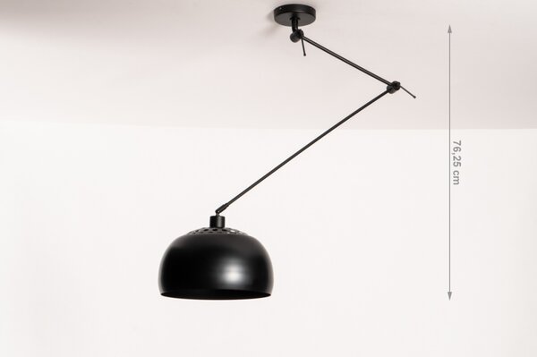 Závěsné černé designové svítidlo nad stůl Snap Light Monaco Black and Black (LMD)
