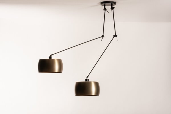 Závěsné designové svítidlo nad stůl Snap Light Duo Bond Gold and Black (LMD)