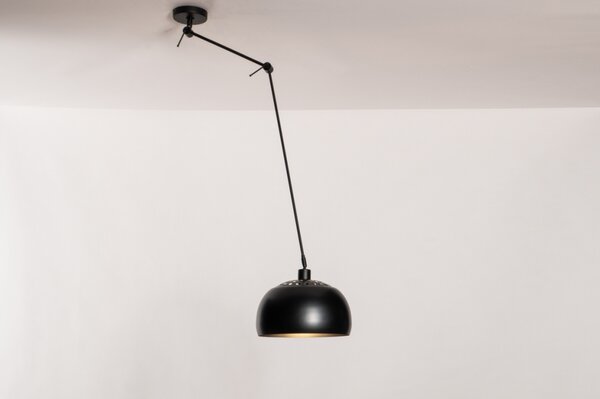 Závěsné černé designové svítidlo nad stůl Snap Light Monaco Black and Black (LMD)