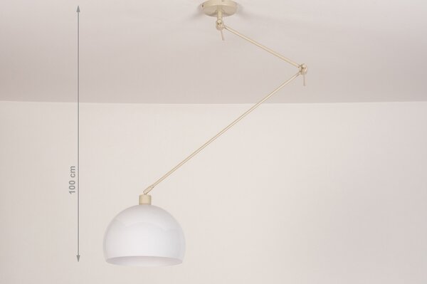 Závěsné designové svítidlo nad stůl Snap Light Monaco White and Sand (LMD)