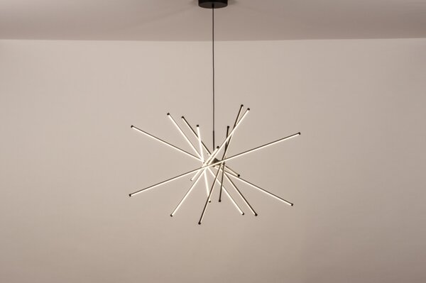 Závěsné designové stmívatelné LED svítidlo nad stůl Beavey Black (LMD)