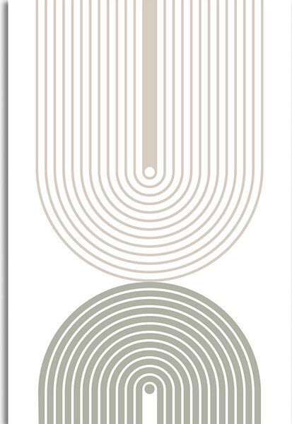 Obraz minimalistické duhy Mid-Century