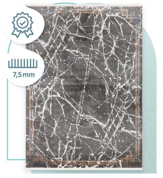 Koberec Arte Piran Marble šedý / černý