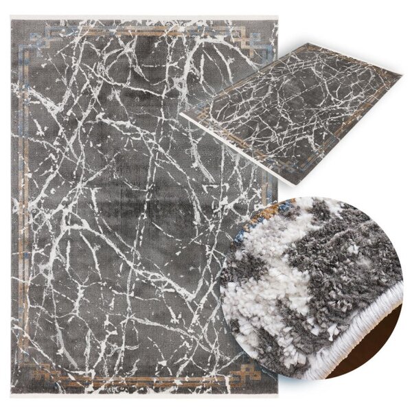 Koberec Arte Piran Marble šedý / černý