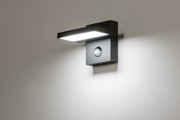 Nástěnné venkovní svítidlo s čidlem Sphere X Black (LMD)