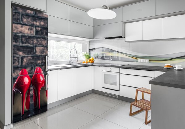 Nálepka tapeta na ledničku Červené podpadky FridgeStick-70x190-f-110823903
