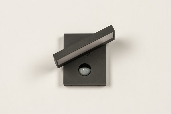 Nástěnné venkovní svítidlo s čidlem Sphere X Black (LMD)
