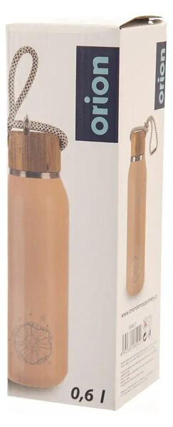 Termoláhev 0,6 l, nerez/bambus, růžová ORION 830637