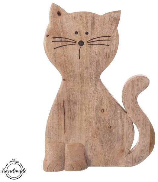 Kočka Micka 50 cm, mangové dřevo ORION 351859