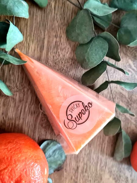 Supeko svíčka 12 cm jehlánek mandarinka