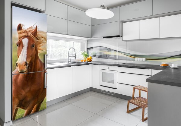 Nálepka fototapeta lednička Kůň ve cvalu FridgeStick-70x190-f-111439181