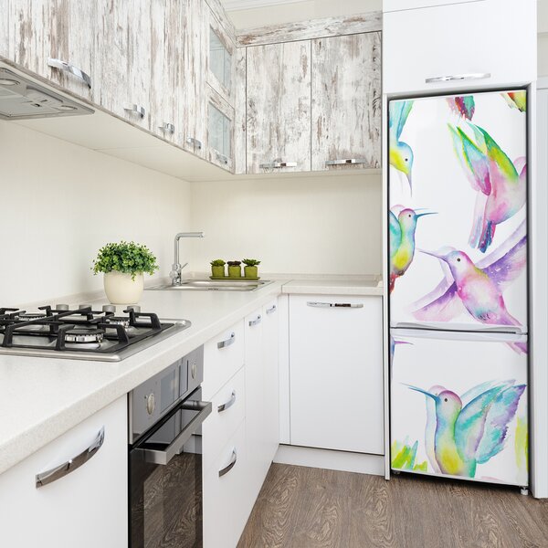 Nálepka fototapeta lednička Barevní kolibříci FridgeStick-70x190-f-87085424