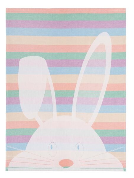 Utěrka DESIGN králík pruhy pastelová 50 x 70 cm