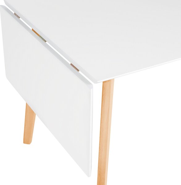 Rozkládací jídelní stůl MEDIO Bílá 120/155 cm 80 cm