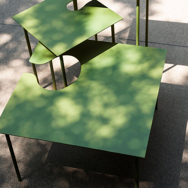 Desalto designové odkládací stolky Softer than Steel (30 x 30 cm)