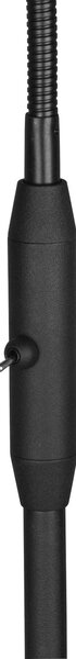Reality Leuchten Stojací lampa Tommy, černá/zlatá, výška 130 cm, kov/látka, Černá, Obývací pokoj / jídelna, Textil / tkanina / hedvábí, Moderní
