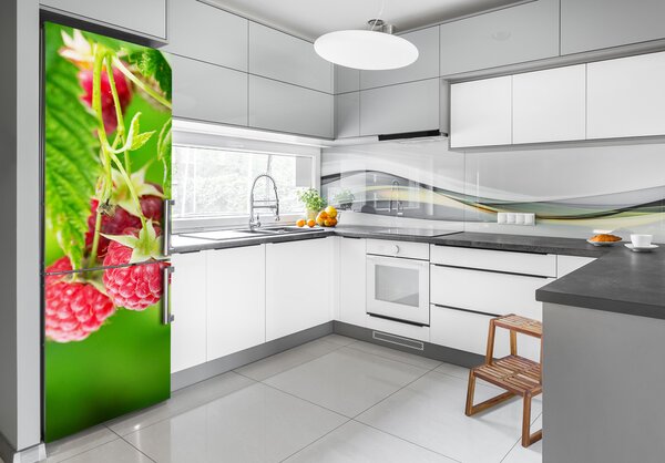 Nálepka na ledničku fototapeta Maliny na keři FridgeStick-70x190-f-87846615