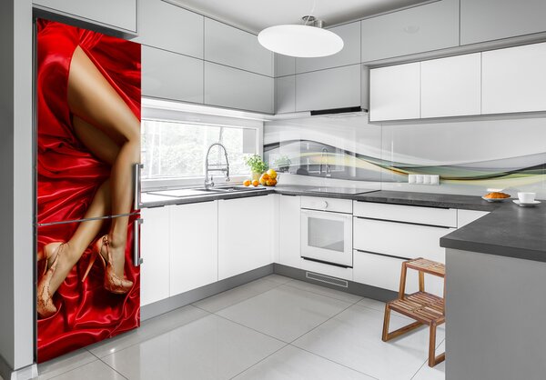 Nálepka tapeta na ledničku Nohy v sametu FridgeStick-70x190-f-87885956