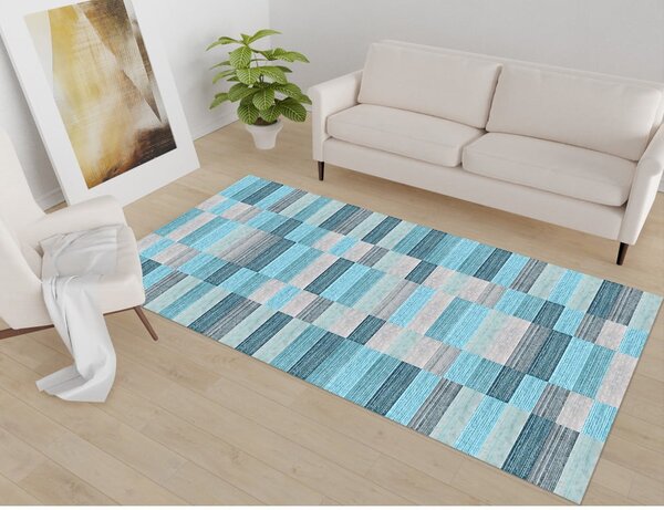Modrý pratelný koberec 50x80 cm Hali – Vitaus