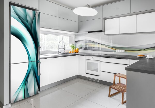 Nálepka na ledničku Abstraktní vlny FridgeStick-70x190-f-88270919