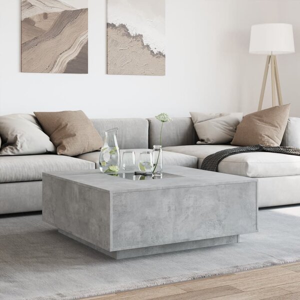 Konferenční stolek s Infinity LED betonově šedý 100x100x40 cm 3284045