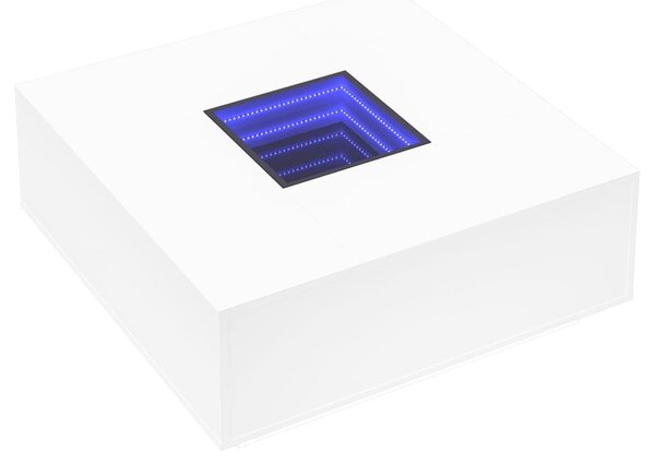 Konferenční stolek s Infinity LED bílý 100 x 100 x 40 cm 3284042
